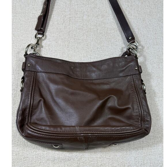 Coach Women Brown Zoe Hobo Shoulder Handbag Leather Purse Classic Bag Designer - Picture 2 of 9
